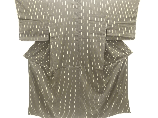 大正ロマン　雨縞模様織り出しお召着物